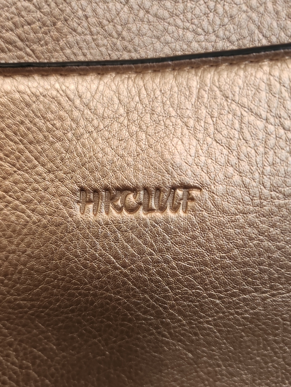 HKCLUF Metallic Gold Vegan Leather Crossbody Hobo Bag Adjustable Strap & Zippers - Picture 2 of 5